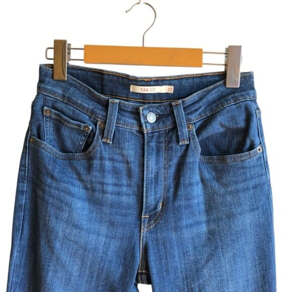 Levi’s 726 High Rise Flare Jeans Black Size 27 - Picture 3 of 14